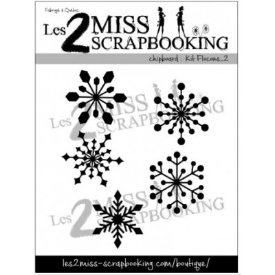  Les 2 Miss scrapbooking - Chipboard «Kit flocons 2»